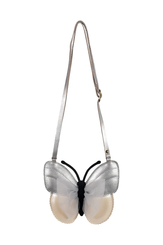 Детская кожаная сумочка Donsje Alja Purse Vlinder 5519203 серебрянный SS25