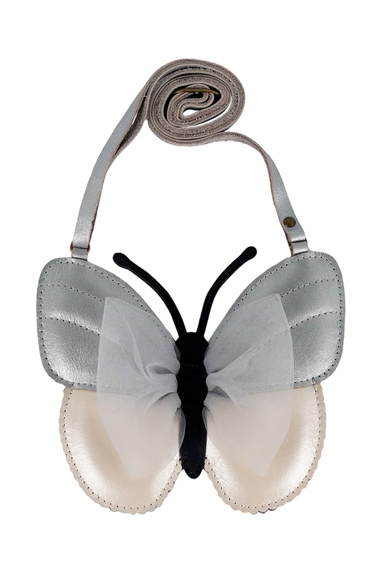 Девочка Детская кожаная сумочка Donsje Alja Purse Vlinder 5519203 серебрянный