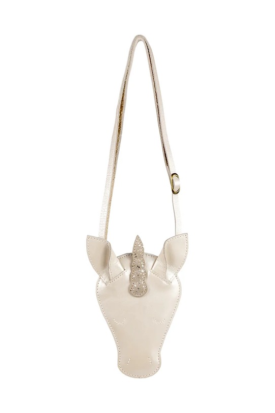 Дитяча шкіряна сумочка Donsje Blinc Purse Unicorn дрібний узор срібний 5520505