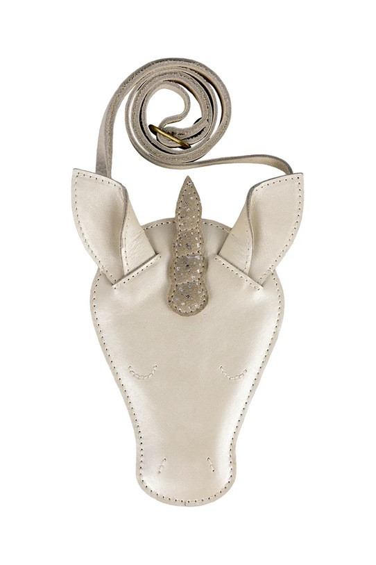 Детска кожена чанта Donsje Blinc Purse Unicorn 5520505 сребърен SS25