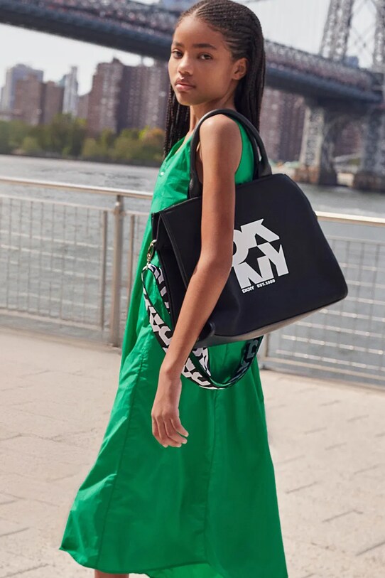 Detská kabelka Dkny potlač čierna D62348
