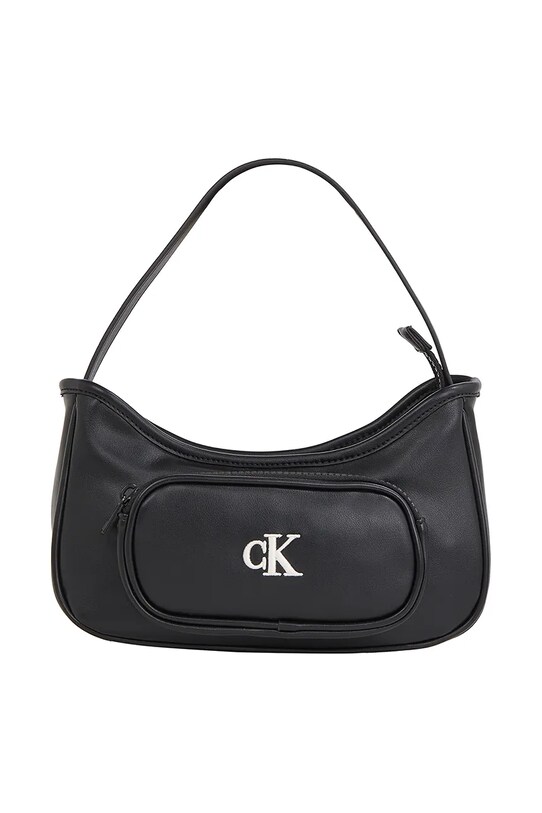 Παιδική τσάντα Calvin Klein Jeans απομίμηση λείου δέρματος μαύρο IU0IU00696.PPYA