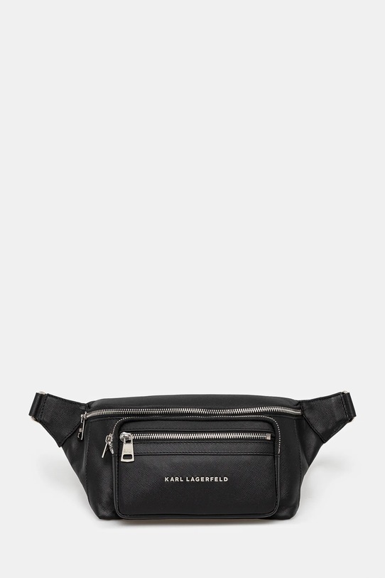 Karl Lagerfeld borsetă de piele uni negru 551455.815914
