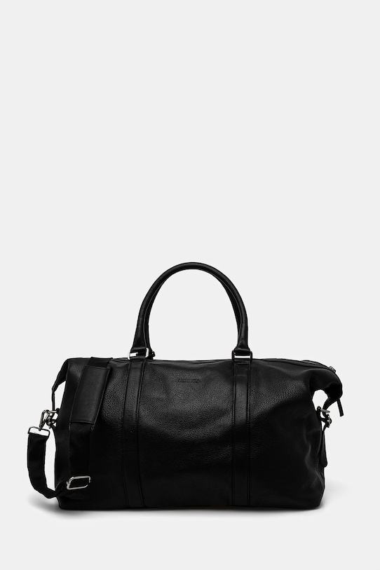 Les Deux torba skórzana Leather skóra licowa czarny LDM940064