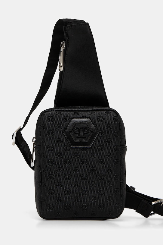 Philipp Plein saszetka skóra licowa czarny SAEA.MBA1450.PTE120N