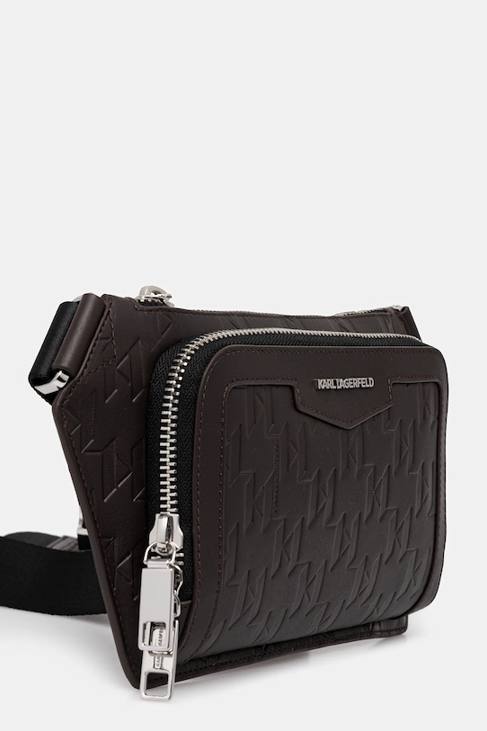 Accesorii Karl Lagerfeld borsetă de piele A1M30004 maro