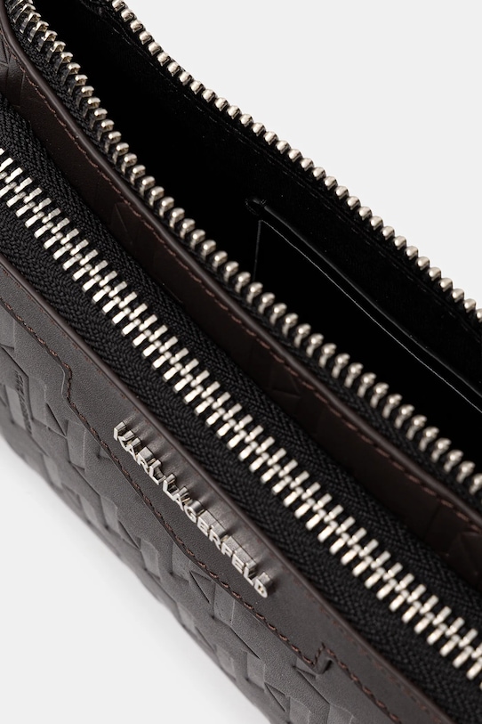 Δερμάτινο φακελάκι Karl Lagerfeld A1M30004 καφέ