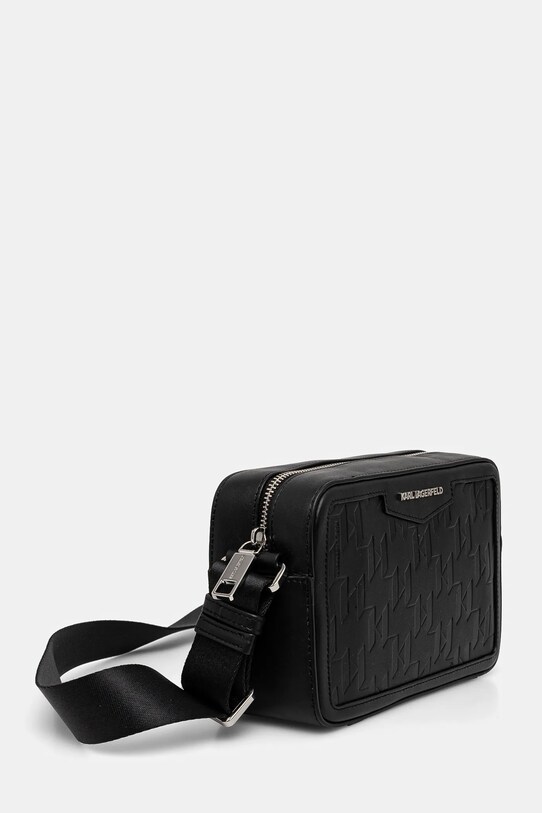 Karl Lagerfeld borsetă de piele K/LOOM A1M30067 negru SS25