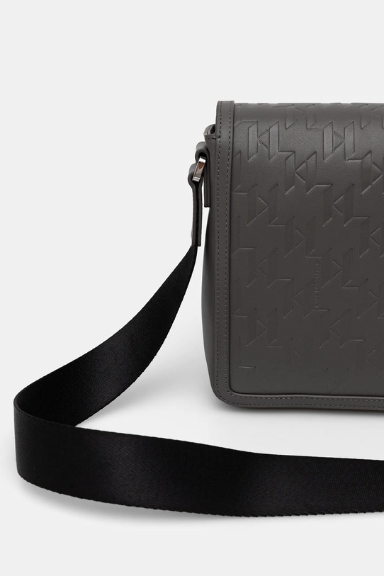 Accesorii Karl Lagerfeld borsetă de piele K/LOOM A1M30095 gri