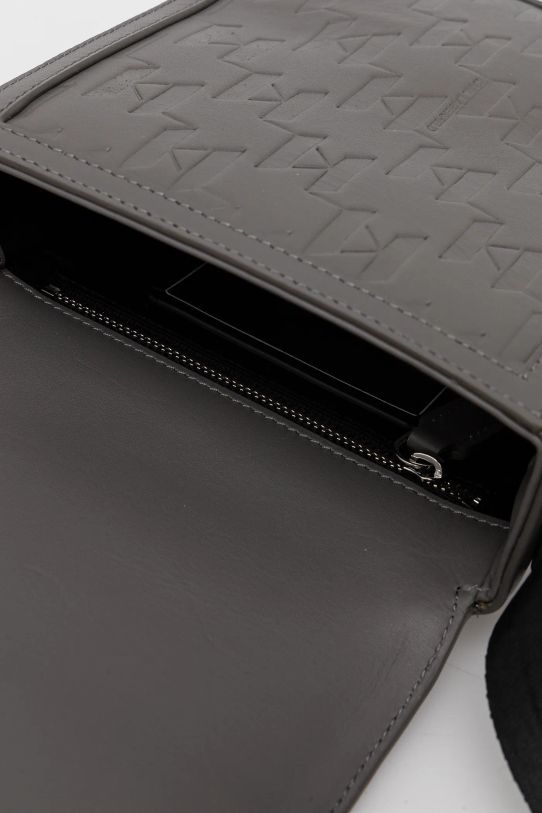 Karl Lagerfeld pochette in pelle grigio A1M30095