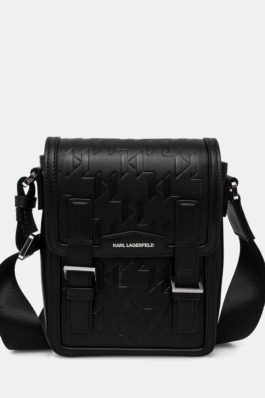 Шкіряна сумка Karl Lagerfeld K/LOOM лицьова шкіра чорний A1M30095