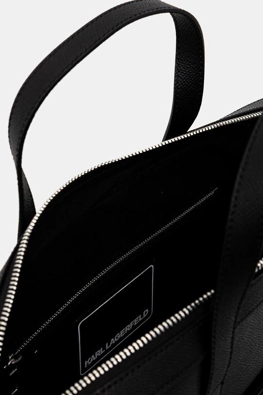 Usnjena torba Karl Lagerfeld K/MONOGRAM A1M30098 črna