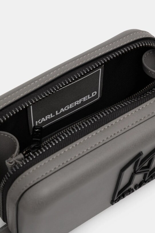 Torbica za okoli pasu Karl Lagerfeld K/MONOGRAM A1M30114 siva