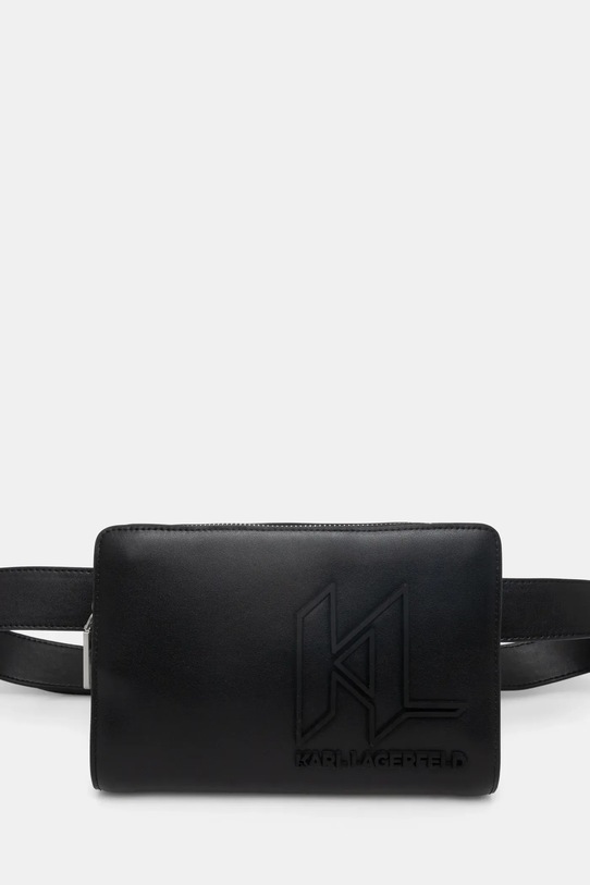 Кожаная сумка на пояс Karl Lagerfeld K/MONOGRAM кожа чёрный A1M30115
