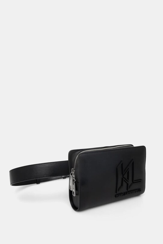 Кожаная сумка на пояс Karl Lagerfeld K/MONOGRAM A1M30115 чёрный SS25