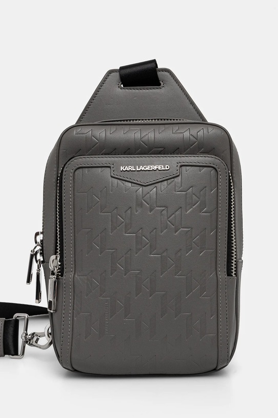 Кожаная сумка Karl Lagerfeld K/LOOM кожа серый A1M30398