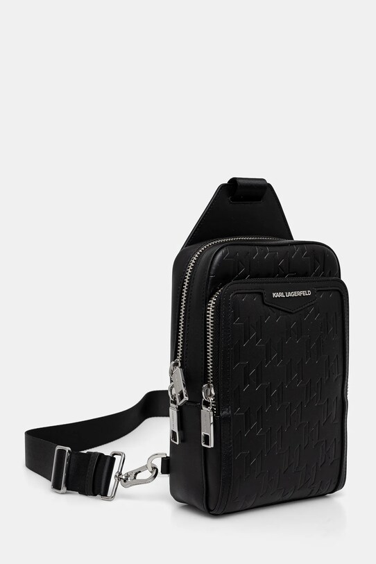 Karl Lagerfeld bőr oldaltáska A1M30398 fekete SS25