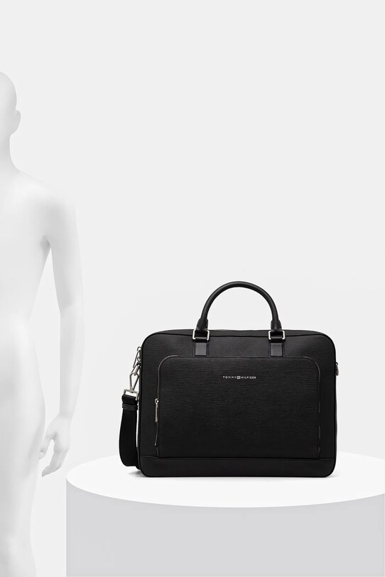 Kožená taška Tommy Hilfiger AM0AM13105