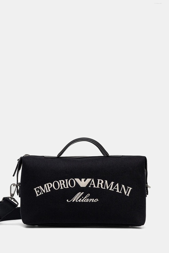 Emporio Armani torba bawełniana nie mieści A4 granatowy EM001618.AF14671