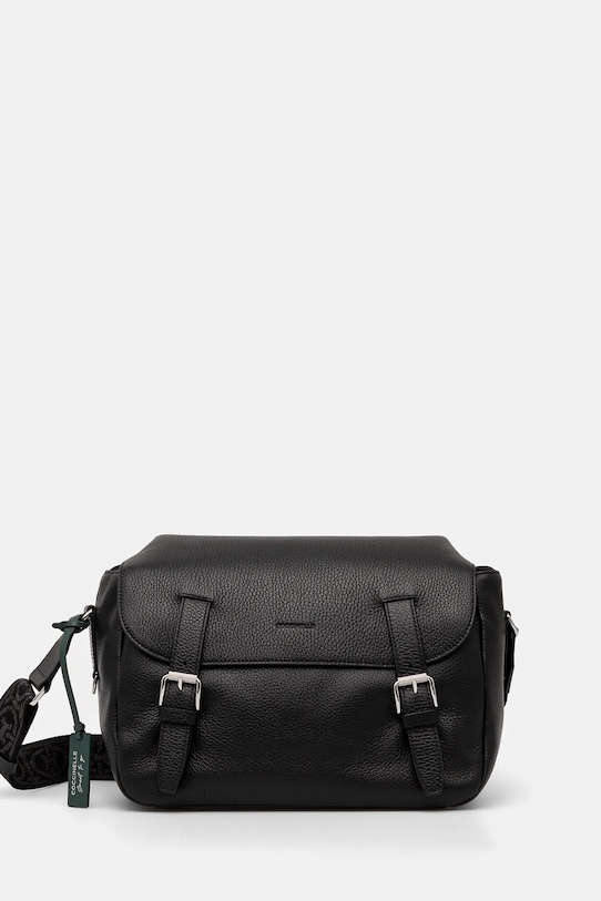 Δερμάτινη τσάντα Coccinelle λείο δέρμα μαύρο E1.MUK.85.04.01