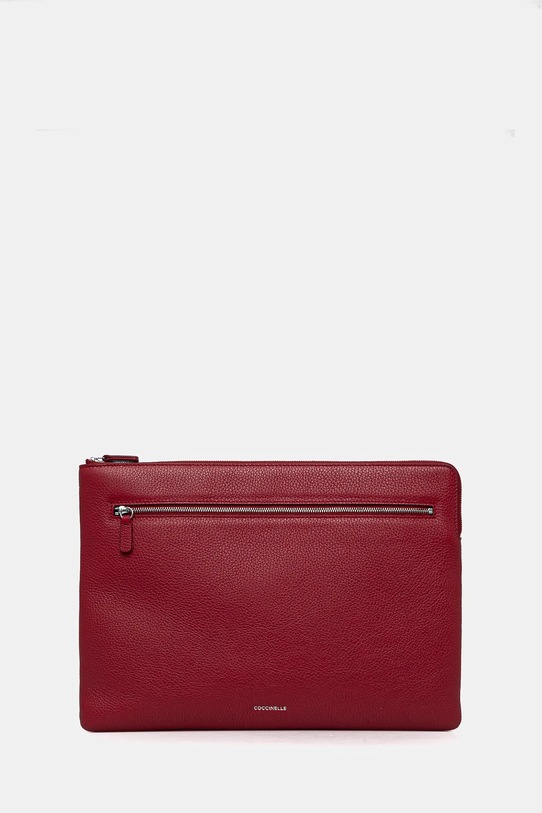 Coccinelle husă laptop din piele pentru laptop burgundia E5.MUK.86.01.01