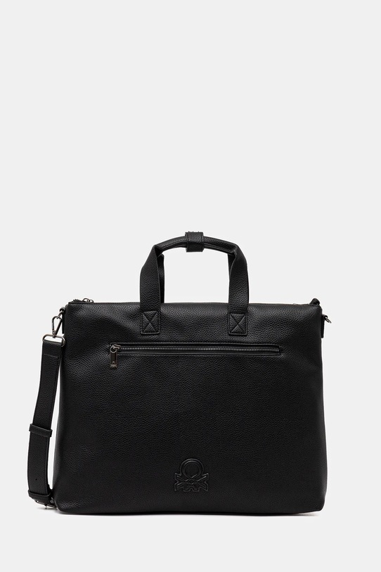 Τσάντα United Colors of Benetton απομίμηση λείου δέρματος μαύρο 618UUY03F