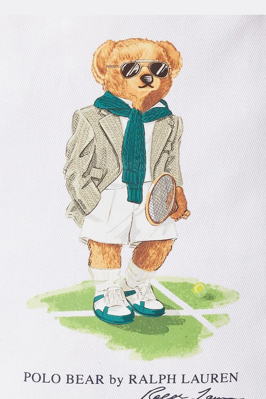 Polo Ralph Lauren borsa in cotone Wimbledon Collection 405970414 bianco