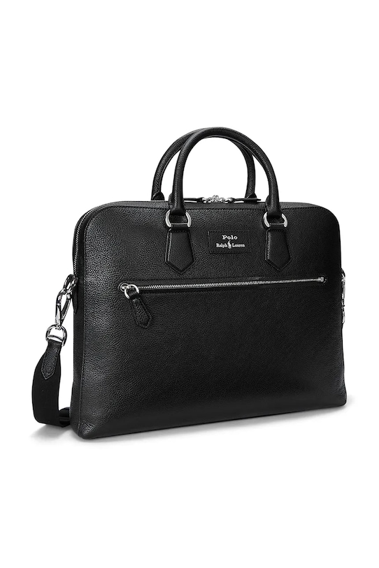 Δερμάτινη τσάντα Polo Ralph Lauren 405962458 μαύρο SS25