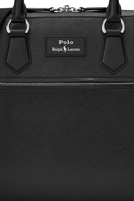 Kožená taška Polo Ralph Lauren 405962458 černá