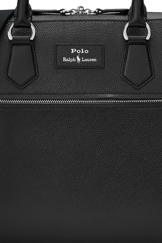 Δερμάτινη τσάντα Polo Ralph Lauren 405962458 μαύρο