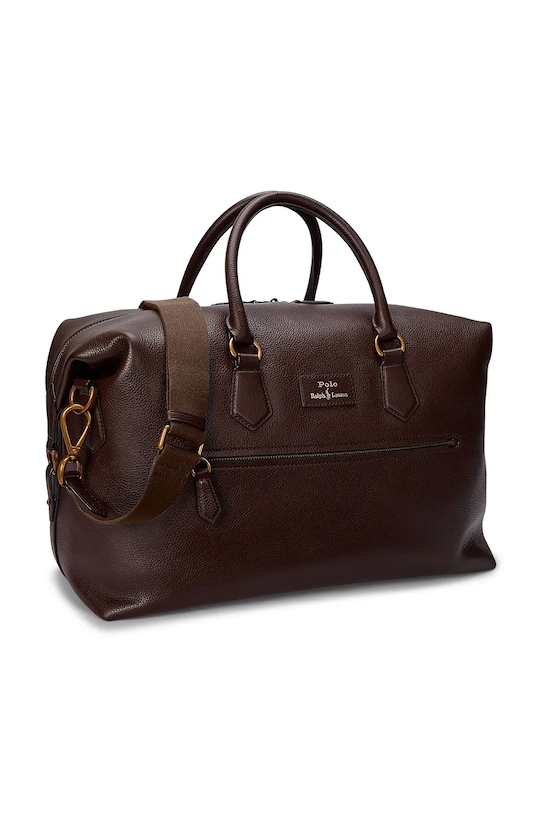 Kožená taška Polo Ralph Lauren 405962459 hnědá SS25