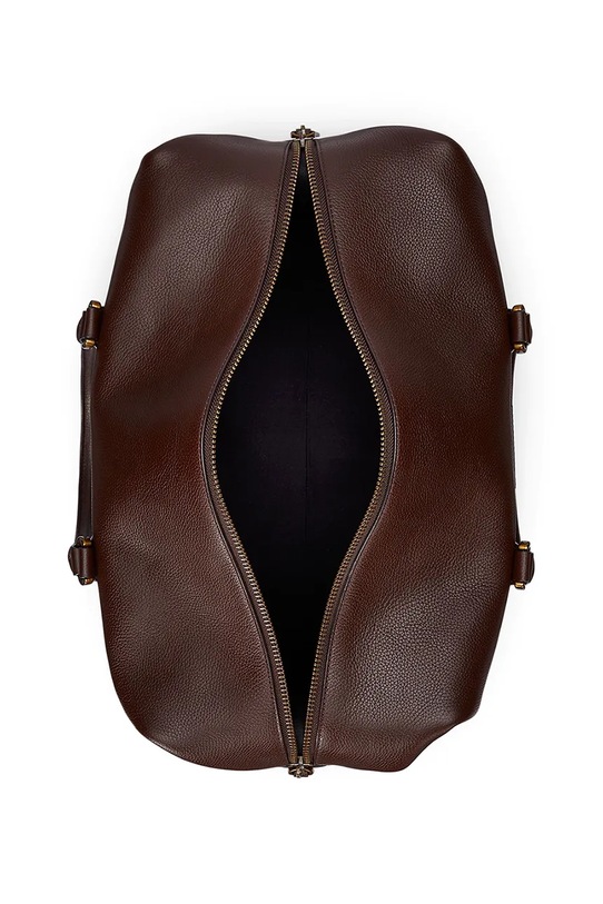 Kožená taška Polo Ralph Lauren hnědá 405962459