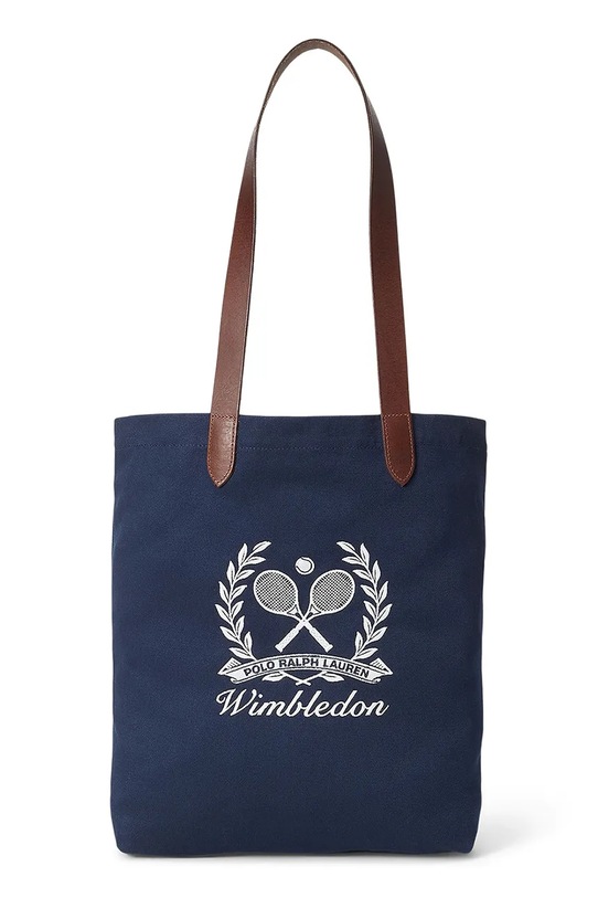 Polo Ralph Lauren torba bawełniana Wimbledon Collection mieści A4 granatowy 405970397