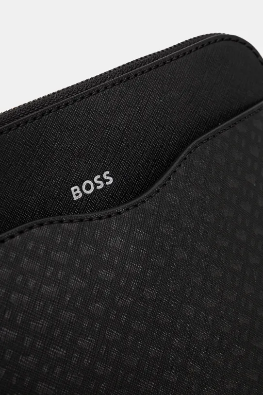 BOSS pochette in pelle nero 50542208