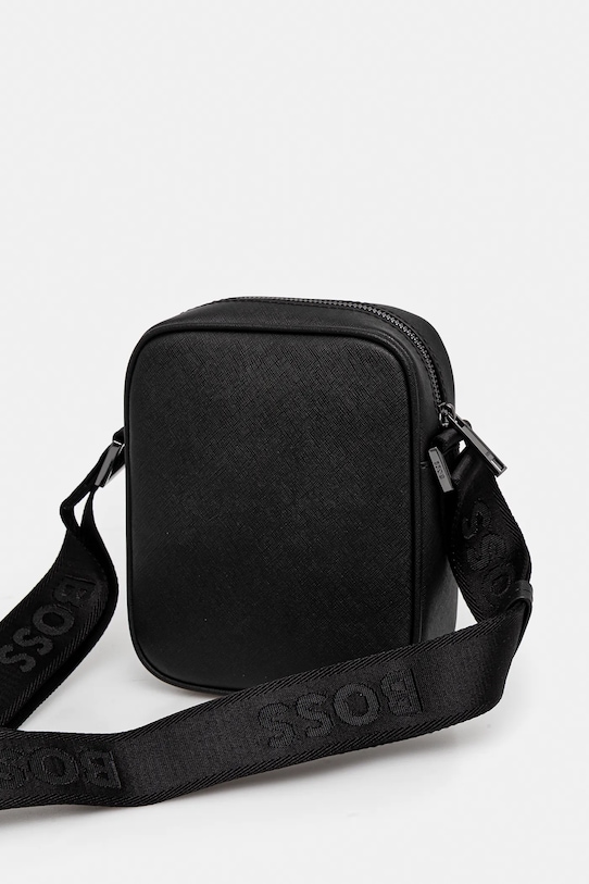 Akcesoria BOSS saszetka skórzana 50542236 czarny