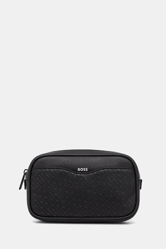 BOSS borseta de piele uni negru 50542238