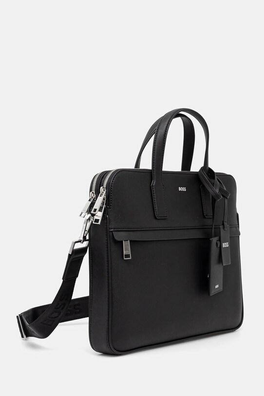 Kožna torba BOSS 50542241 crna SS25