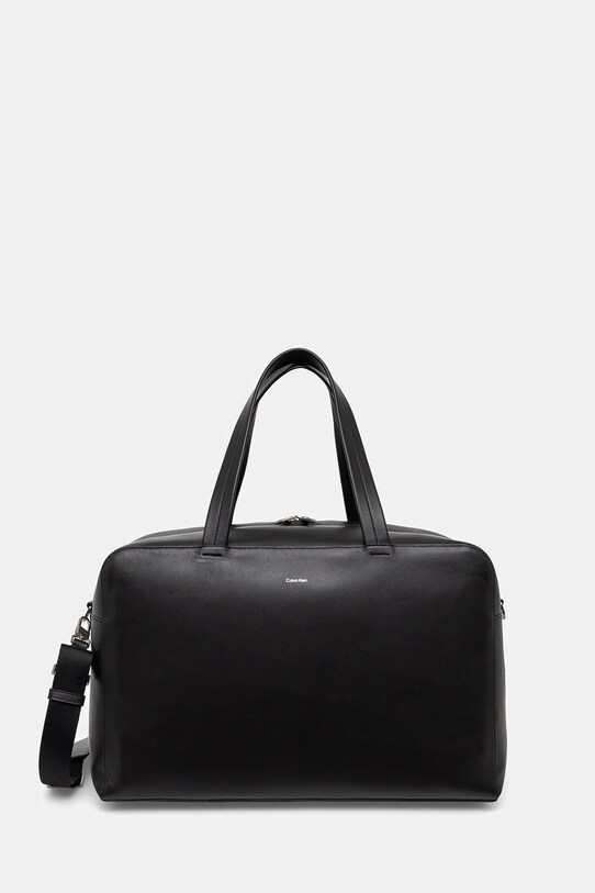 Шкіряна сумка Calvin Klein лицьова шкіра чорний K50K512931
