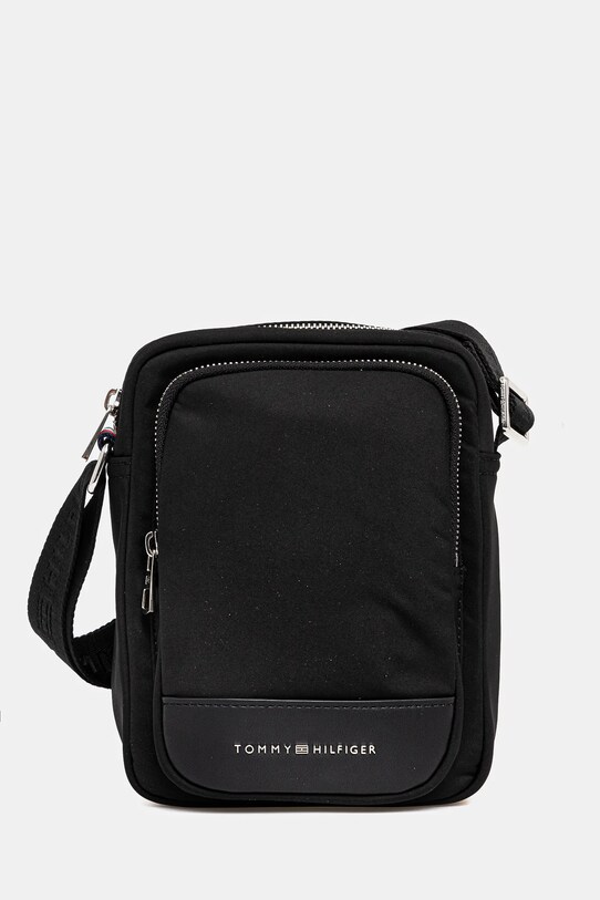 Ledvinka Tommy Hilfiger hladký černá AM0AM13190