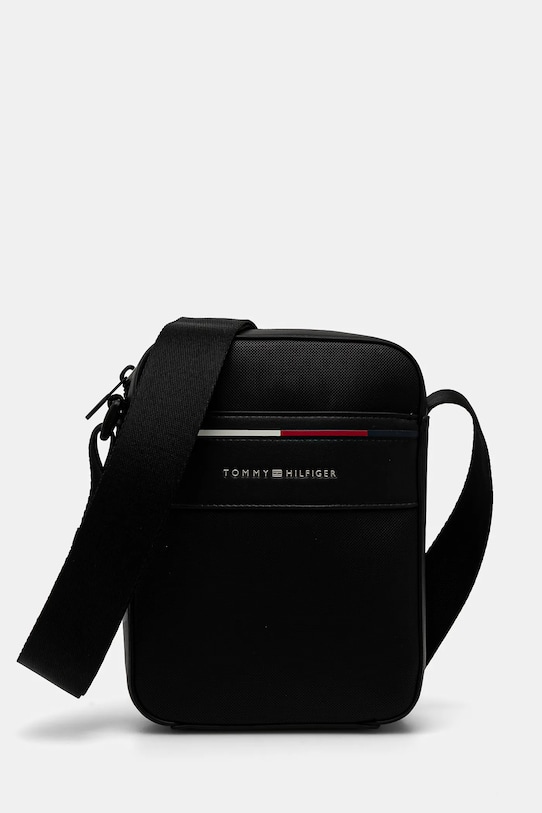 Ledvinka Tommy Hilfiger hladký černá AM0AM13196