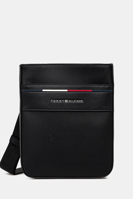 Ledvinka Tommy Hilfiger hladký černá AM0AM13197