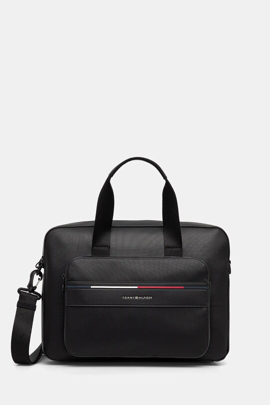 Tommy Hilfiger laptop táska szintetikus bőr fekete AM0AM13198