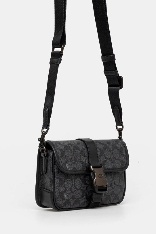Kožená taška Coach CY990 šedá SS25