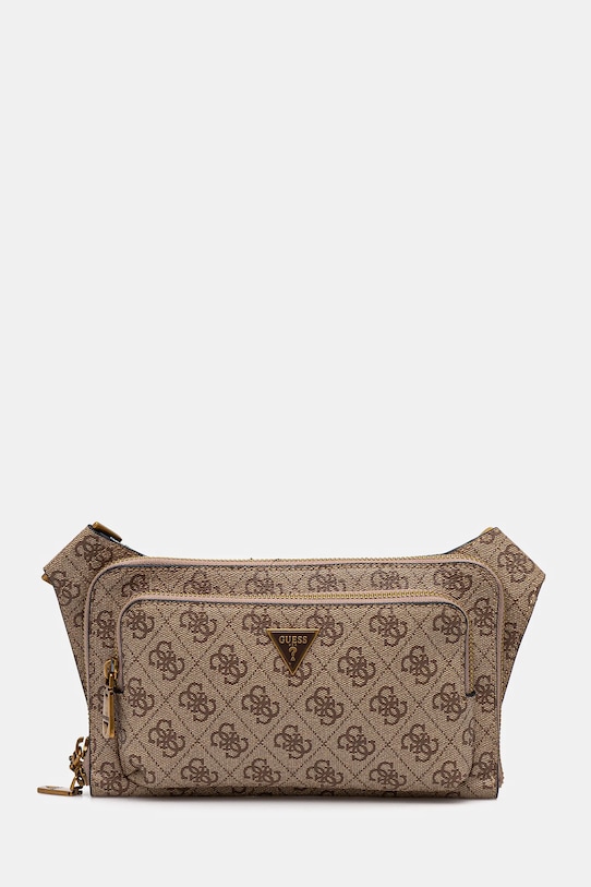 Τσάντα φάκελος Guess MILANO απομίμηση λείου δέρματος μπεζ HMMILO.P5214