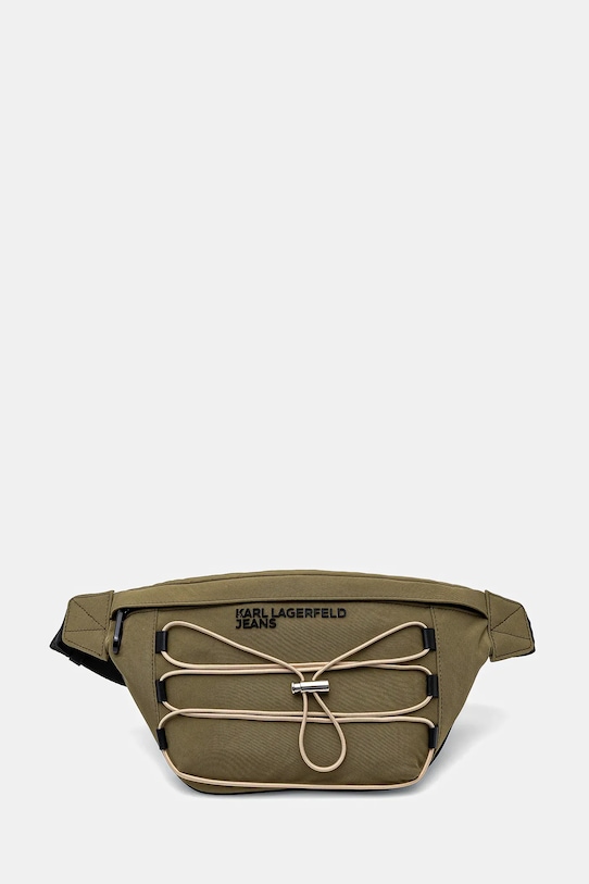 Сумка на пояс Karl Lagerfeld Jeans аппликация зелёный A2M30115