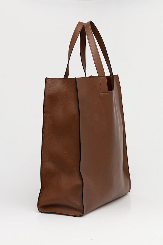 Bally geantă de piele MAE03Z maro SS25