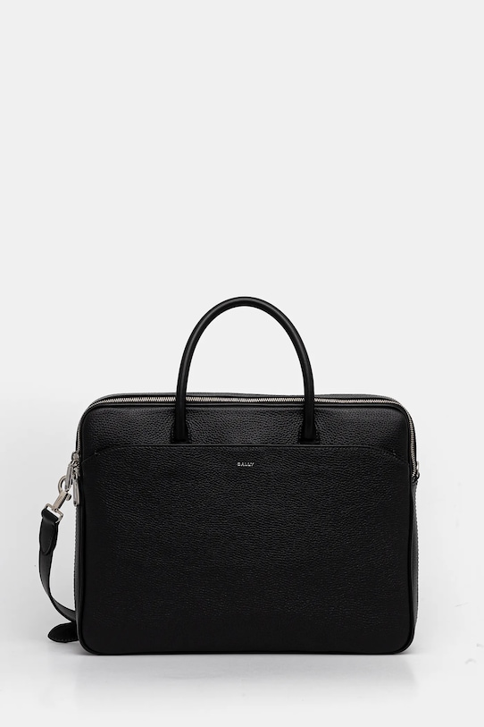 Bally geanta de piele uni negru MAB01S