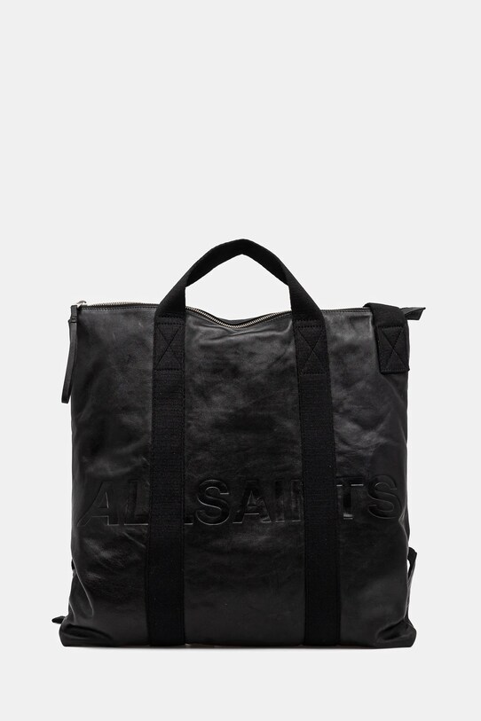 Kožená taška AllSaints KEI přírodní kůže černá M002XB