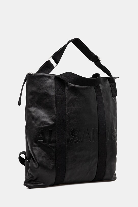 Kožená taška AllSaints KEI M002XB černá SS25