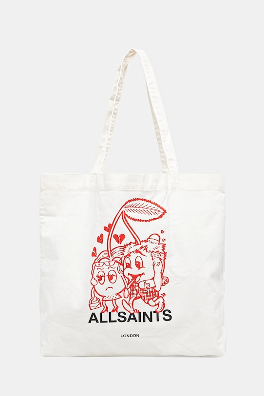 Bavlněná taška AllSaints BREAKUP potisk bílá M086XC